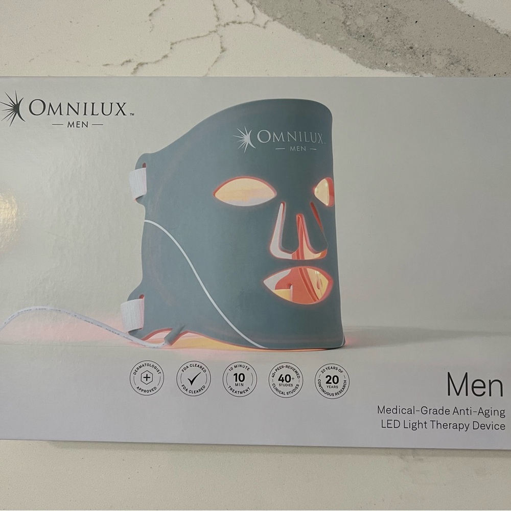 Omnilux Men LED Light Therapy Mask - Gray